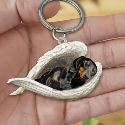 Dog Sleeping Angel Keychains