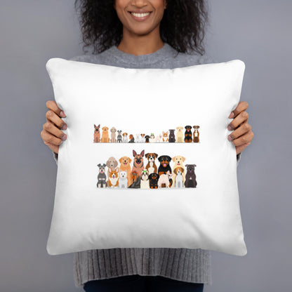 You, Me & the Fur Kids Basic Pillow