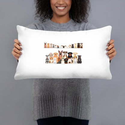 You, Me & the Fur Kids Basic Pillow