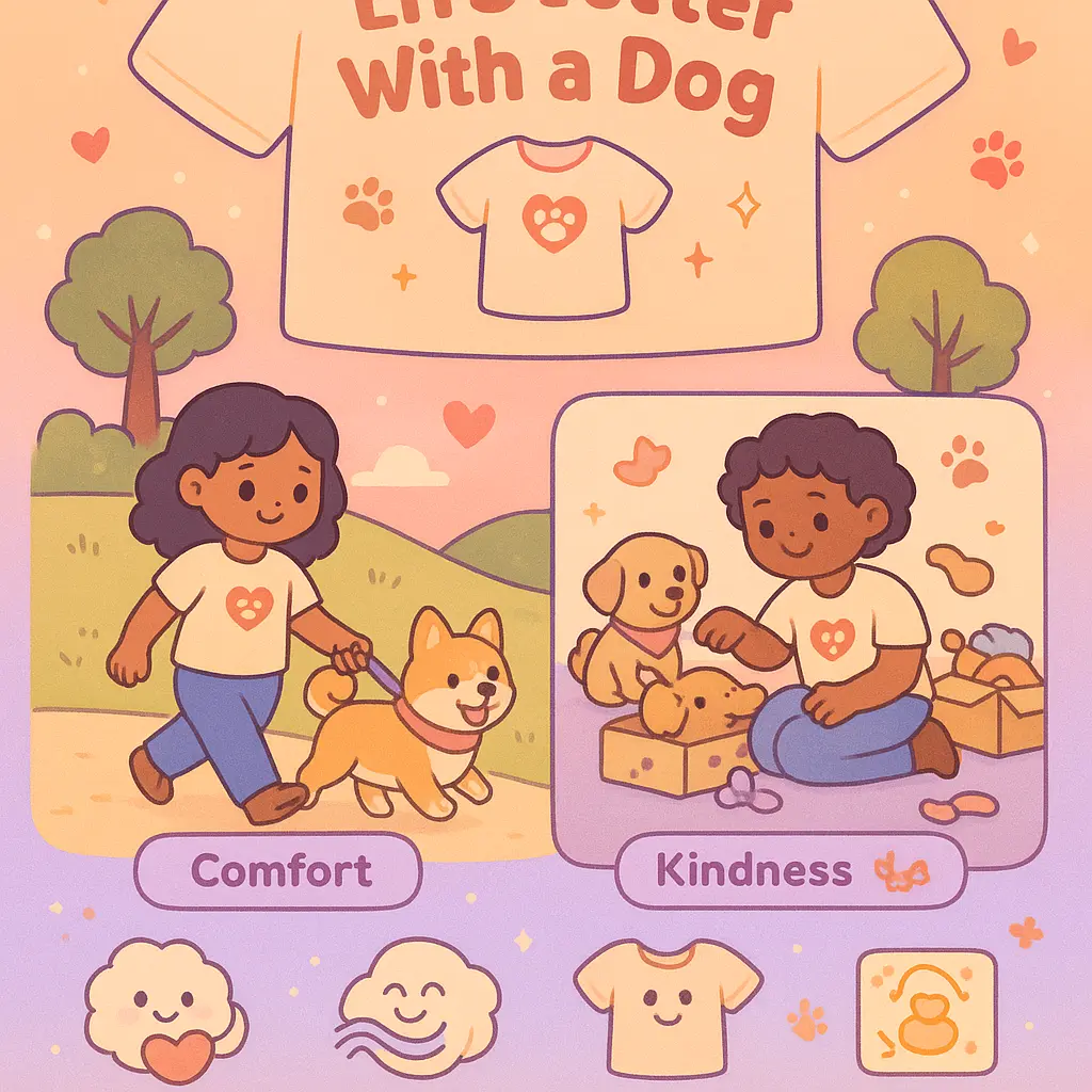 life is better with a dog t-shirt - Apparel